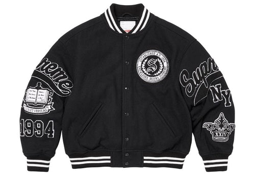 Supreme Veritas Varsity Jacket Black