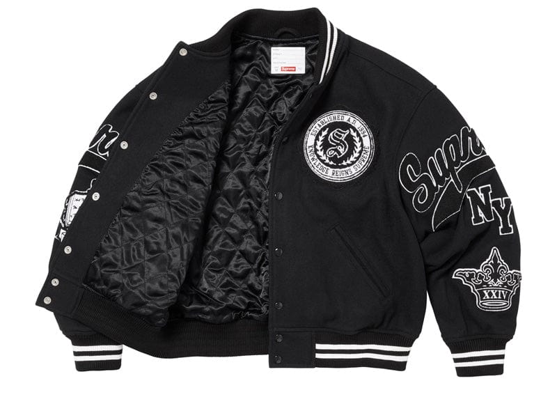 Supreme Veritas Varsity Jacket Black