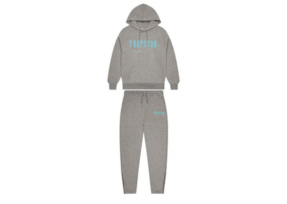 Trapstar Chenille Decoded Hoodie Tracksuit Grey/Light Blue