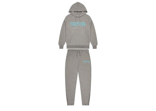 Trapstar Chenille Decoded Hoodie Tracksuit Grey/Light Blue