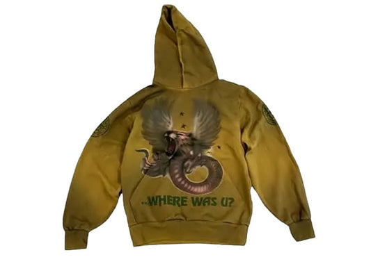 Travis Scott Where Was U? Utopia SA 2025 Tour Hoodie Khaki Green