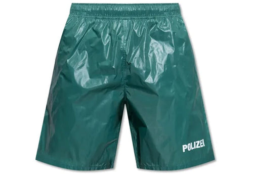 Vetements Polizei Swim Shorts Police Green