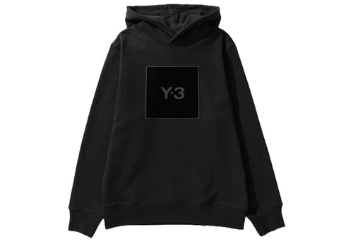 Y-3 Square Logo Hoodie Black