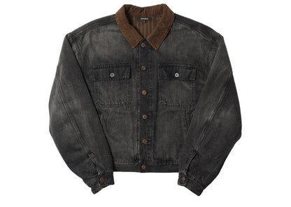 Yeezy Season 6 Denim Jacket Faded Black/Brown